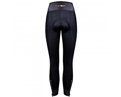 Велоштаны 12-566 женские длинные Olbia S-138- B13 Black Women Active Tights with Bottem Reflective zipper с памперсом B13 черные размер L FUNKIER