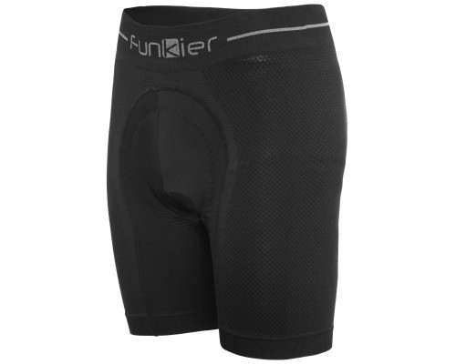 Велотрусы 12-700 Sestriere BSS6001-B9 Seamless-Tech Boxer Shorts с памперсом B9, 95%-Nylon, 5%-Spandex, черные размер XS-S FUNKIER