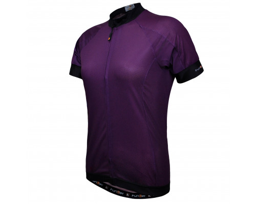Велофутболка 12-724 женская PARMA JW-930 Purple Women Active Short Jersey, с длинной молнией, водонепроницаемый карман, фиолетовая размер S FUNKIER