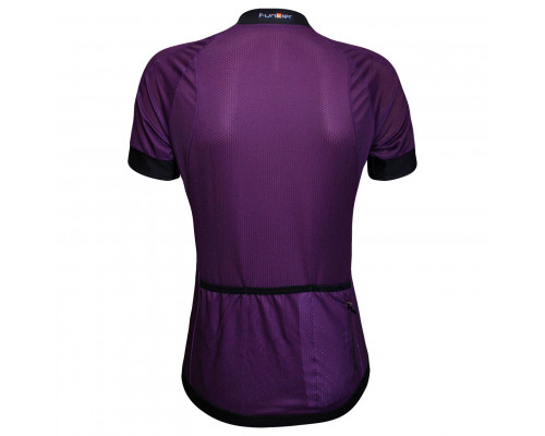 Велофутболка 12-726 женская PARMA JW-930 Purple Women Active Short Jersey, с длинной молнией, водонепроницаемый карман, фиолетовая размер L FUNKIER