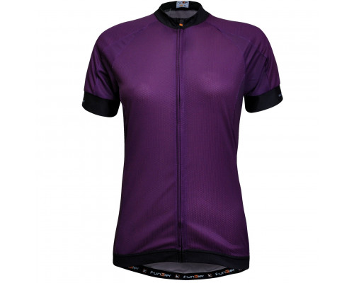 Велофутболка 12-726 женская PARMA JW-930 Purple Women Active Short Jersey, с длинной молнией, водонепроницаемый карман, фиолетовая размер L FUNKIER