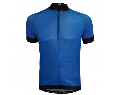 Велофутболка 12-828 PARMA J-930 Blue Men Active Jersey с длинной молнией, водонепроницаемый карман, синяя размер L FUNKIER