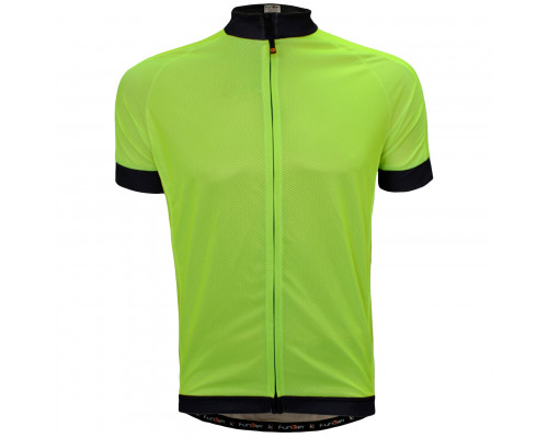 Велофутболка 12-832 PARMA J-930 Yellow Ref. Men Active Jersey с длинной молнией, водонепроницаемый карман, неоново-желтая размер S FUNKIER