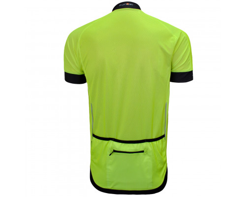 Велофутболка 12-835 PARMA J-930 Yellow Ref. Men Active Jersey с длинной молнией, водонепроницаемый карман, неоново-желтая размер XL FUNKIER