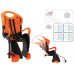 Сиденье 0-280180 детское на подседельный штырь Tiger черно-оранжевое регулировка угла наклона/высоты до 7лет/22кг BELLELLI (Италия)