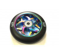 Колесо 00-180111 для ТРЮКОВОГО самоката, фрезерованное, алюминиевое,  с подшипником ABEC9 110мм анодированное БЕНЗИН SUB