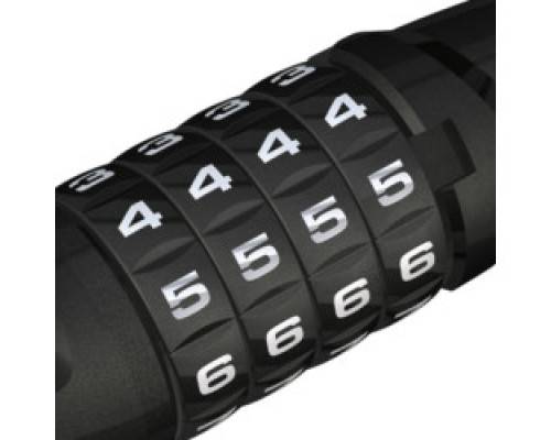 Замок 05-0013780 вело трос 15мм, кодовый 4-х разрядный, Tresorflex 6615C/120см класс защиты 5/15, 720гр, черный ABUS