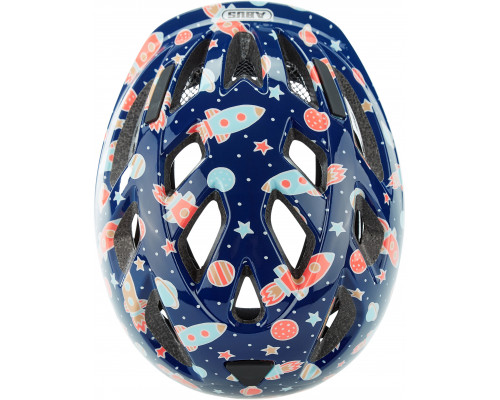 Шлем 05-0081851 Smooty 2.0 детский размер M(50-55) с регулировкой, 210гр, 14отверстий, сетка от насекомых, синий космос ABUS