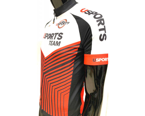 Велоформа 19-104 ВЕЛОФУТБОЛКА Parma -J-930 с длинной молнией со светоотражателями, с водонепроницаемым корманом размер XL команда USPORTS TEAM PRO