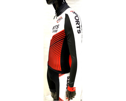 Велоформа 19-152 ВЕЛОФУТБОЛКА с длинной рукавом Parma -J-930LW с длинной молнией со светоотражателями, с водонепроницаемым корманом размер M команда USPORTS TEAM PRO