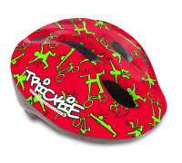 Шлем 8-9090080 с сеточкой Trickie 151 Red/Grn детский/подростковый 8 отверстий, красно-зеленый 49-56см AUTHOR