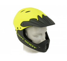 Шлем 8-9110388 Freeride/DH/BMX/Enduro FullFace ABS-HARD SHELL суперпрочный Hot Shot HST X9 191 Yell-Neon/Blk 17 отверстий, неоново-желтый 54-56см AUTHOR