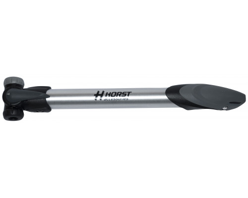 Насос 9-150009 H09 алюминиевый двойная головка, Т-образная ручка, серебристый HORST